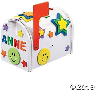 Mini White Tinplate Mailbox Toy - 5 inch x 3 inch - Great for Kids Crafts, Valentine's Exchange and Decorating Activities
