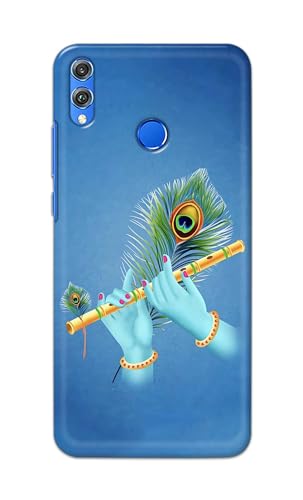 Image of PRINTFIDAA Printed Hard Back Cover Case for Honor 8X Back Cover (Flute in Krishna Hands) -112
