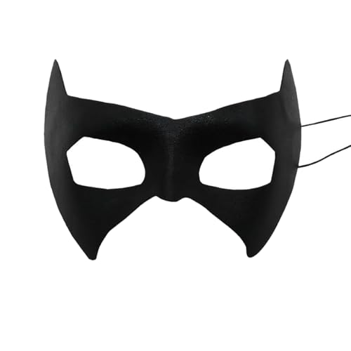 Consejos para Comprar Antifaz batman los mejores 10. 40 GRUKFE - Máscara de ojos de murciélago veneciano, máscara de plástico negro, tamaño adulto, accesorios de vestir