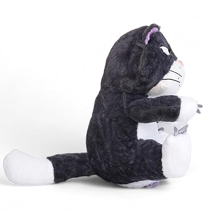 Image of Black Small Cat Huggable Soft Toy Teddy Bear Adorable Plush Toys for Kids & Babies Cuddly Animal Stuffed Toy Safe & Gifts for Toddlers, Boys & Girls (Angry cat 30cm