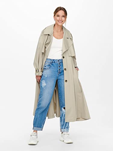 ONLY Cintura lunga trench femminile, humus, L