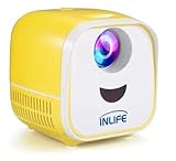 Mini proyector LED 480x320 soporta 1080P HDMI USB proyector Reproductor Multimedia Amarillo