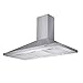 CIARRA CBCS9301 90cm 550 m³/h Dunstabzugshaube Wandmontage Pyramide Abzugshaube 3 Leistungsstufen Abluft Umluft Kompatibler CBCF003 Kohlefilter Silber