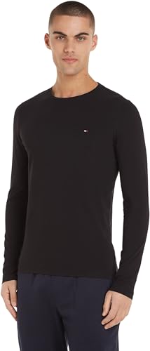 Tommy Hilfiger Herren Langarmshirt Stretch Slim Fit Long Sleeve Tee Basic,...