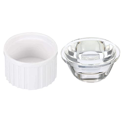 Image of PATIKIL 20mm LED Lens 120 Degree with Plastic Holder, 20 Set Acrylic Optical Lenses for 1W 3W High Power LED Light, White /Transparent