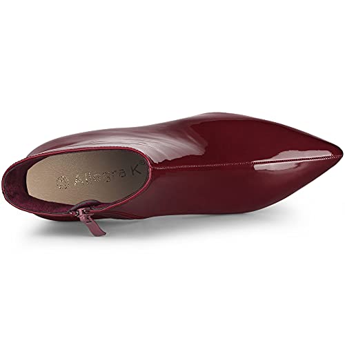 Allegra K Women's Pointed Toe Stiletto Heel Ankle Heeled Boots4