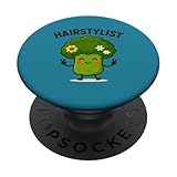 Peluquero Divertido Lindo Peluquero Vagetable Peluquero Humor PopSockets PopGrip Adhesivo