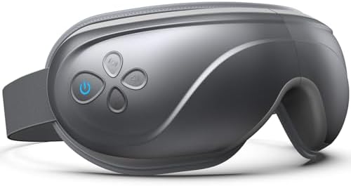 RENPHO Eyeris 2 ulepszony masażer oczu z ciepłem, wibracjami, kompresją, 5 trybami, ładowalna maska na oczy z muzyką Bluetooth do łagodzenia suchości oczu, zmęczenia oczu, cieni pod oczami, poprawy