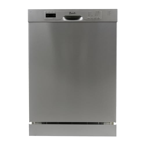 Avanti DWF24V3S Dishwasher 24-Inch Built in with 3 Wash Options and Automatic Cycles, Stainless Steel Construction with Electronic Control LED Display, Low Noise Rating, 57 dBA, Metallic