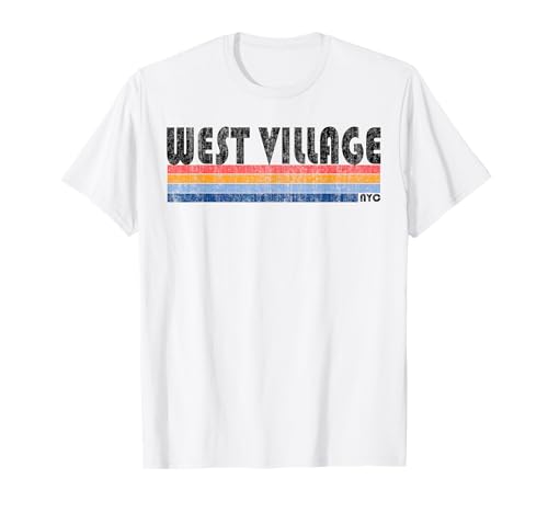 T-shirt vintage des années 1980 West Village NY T-Shirt