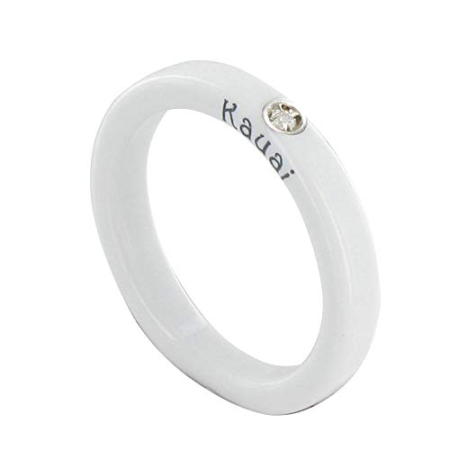Anillo Diamante Blanco con Resina Blanca de Alta Joyería Francesa