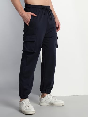 Image of Q - RIOUS Men Cargo || Men Cargo Pants || Men Cargo Pants Cotton || Cargos for Men, Black, 28
