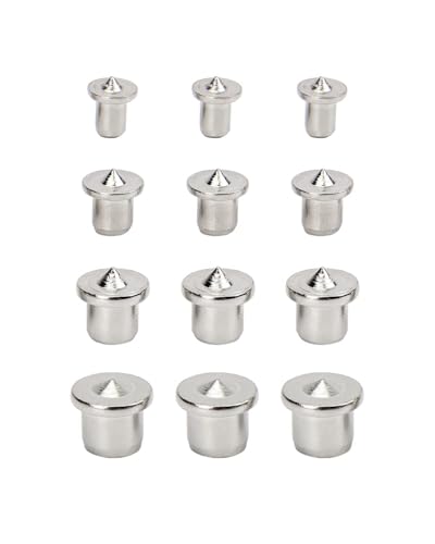 KGDUYC Pasadores guía - 12pcs Marcadores de Clavija Punto de Centro de Espiga Herramientas de Centrado de Punta de Madera Marcadores de Puntos 6 8 10 12 mm para Carpintería Alinear con Precisión Solid
