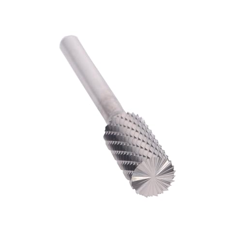 Image of Drill America SB-5 Carbide Burr /Rotary File Cylindrical End-Cut Double Cut for Die Grinder 1 /2 inch Dia. x 1 inch Cut Length with 1 /4 inch Shank and 2-3 /4 inch Overall Length, DUL Series