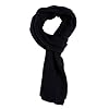 Sciarpa Puro Cashmere 180x30 Uomo Donna 100% Made in Italy (Blu Notte)