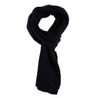 Sciarpa Puro Cashmere 180x30 Uomo Donna 100% Made in Italy (Blu Notte)