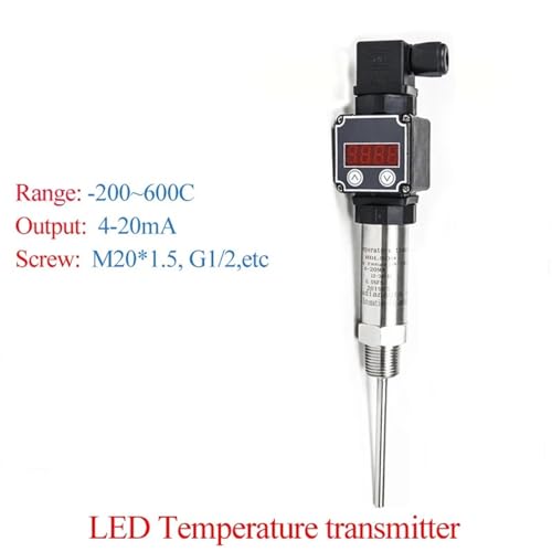 Capteur Pt100 à insertion avec sonde de température sortie 4-20mA et écran LED -50°C à 100°C - 7