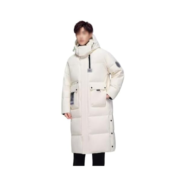 Casual Coat Men's Down Jacket Over The Knee Long Autumn And Winter Hooded Fashion Thick And Warm