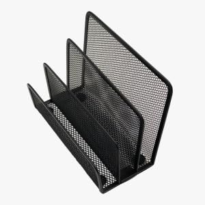 Organizador Porta Cartas, Papeis, Envelopes com 3 Divisórias - Para Mesa, Aramado, Material Aço, Res