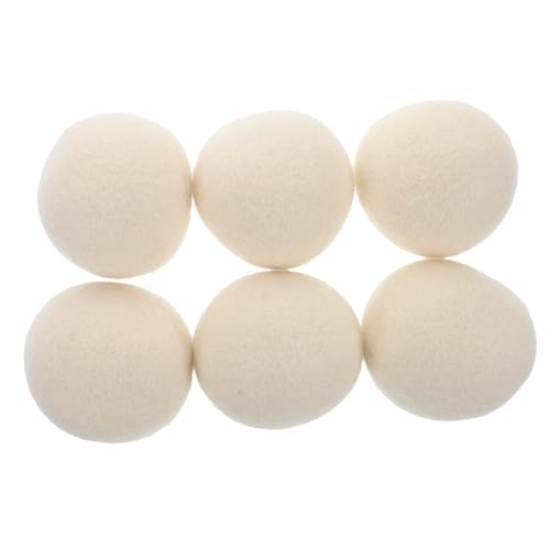 Beavorty 1セット 帯電防止ウールボール ソフトボールドライヤー 乾燥機を復元します 天然乾燥機 ペットドライヤー 衣類のブローチ ミニデコレーション 綿乾燥機 白い のウール 6個