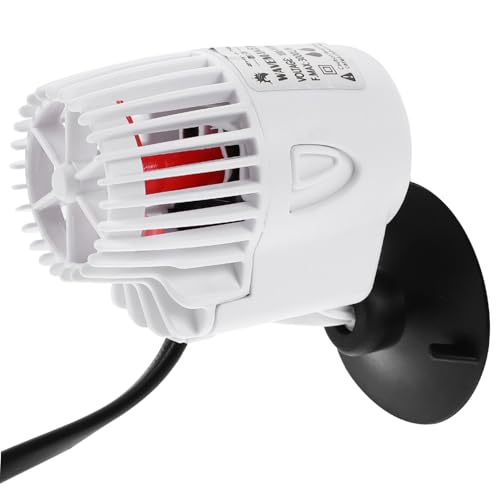 TEHAUX Plastic Surf Pump for Fish Tank Rotatable Wave Maker with Suction Cup Design for Easy Installation Circulates Water and Reduces Temperature Differences Aquariums White US Plug