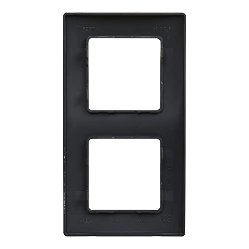 LEGRAND Rahmen 2 Elemente, Abdeckplatte für Mechanismus der Reihe Niloé Monobloc, Schwarz, 396416