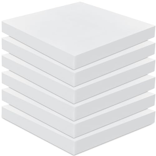 Image of Frienda 6 Pack 2 inch X 26 inch X 26 inch Upholstery High Density Foam Cushion White Replacement Cushion or Commercial Use Stuffing Craft Foam Couch Chair Padding DIY Projects