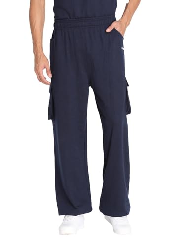 Image of CHKOKKO Men's Baggy Track Pants for Gym Workout Running Casual Wear Sports Lower with Pockets Adjustable Drawstring Waist Lightweight Quick Dry Activewear Fitness