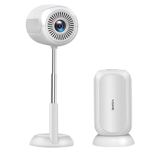 VGKE Mini Beamer mit Android TV 13.0, 3D TOF-Autofokus, Automatische Trapezkorrektur, Integrierte Apps, 23000 Lumen Full HD 4K Unterstützung, WiFi6 Bluetooth Projektor für Handy/Outdoor/Laptop