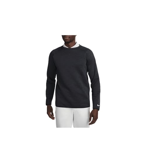 Nike Tour Men's Dri-FIT Golf Crew (Black/Black/White, FD5835-010) Size Large