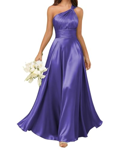 Robe de demoiselle d'honneur asymétrique sans manches grande taille
