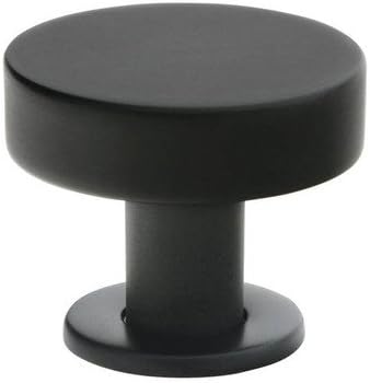 Cadet Round Knob Finish: Black, Size: 1.38" H x 1.38" W x 1.75" D