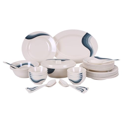 Royalford 40Pieces Dinner Set White H 27.4 x W 48.8 x D 19.8cm 2724462632910