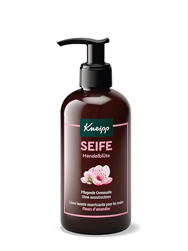 Kneipp Pflegende Cremeseife Mandelblüten, cremige Seife für eine antibakterielle Handreinigung, natürliche ätherische Öle für ein besonderes Dufterlebnis, 250 ml