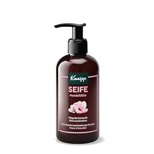 Kneipp Jabón crema nutritivo en flor de almendro, jabón cremoso para la limpieza de manos antibacteriana, aceites esenciales naturales para una experiencia aromática especial, 250 ml