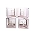 Bellac Blocks for Baby Shower - Set of 4 - Clear Baby Block Boxes with Baby Letters Party Decoration - Transparent Ballon Boxes Backdrop - Baby Shower & Birthday Party