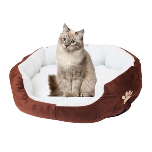 Calda cuccia per cani | Letto confortevole per cani | Letti rilassanti in peluche con cuccia antiscivolo - accogliente per cani di taglia piccola e media, cuccia morbida e lavabile, comodo letto per