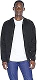 American Apparel Men's California Fleece Long Sleeve Zip Hoodie, Black, Medium
