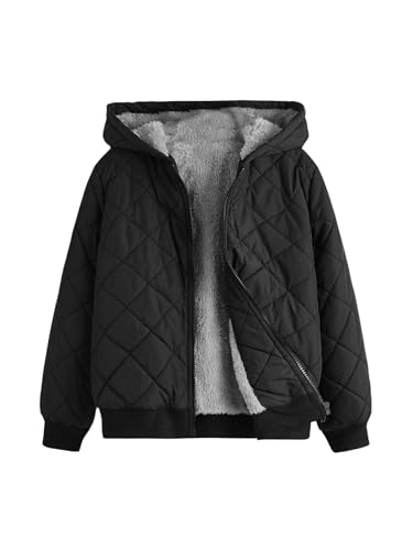 SOLY HUX Boy's Zip Up Hooded Teddy Jacket Fleece Lined Autumn Winter Outerwear