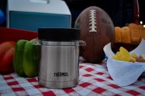 Thermos Food Jar with Microwavable Container, 12-Ounce, Stainless Steel - Image 2