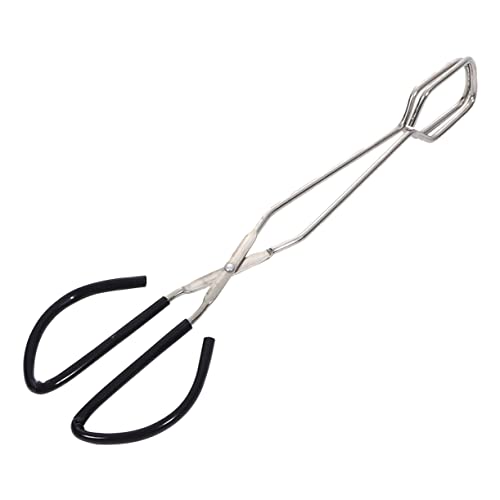 HANABASS Extended Fire Tongs Stainless Steel Long Handle BBQ Carbon Clip for Grilling Outdoor Cooking