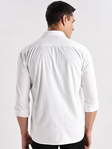 Image of Adro Cargo Shirt for Men with Double Pocket | 100% Cotton | Full Sleeve | Regular Fit