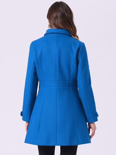 Image of Allegra K Women's Winter Classic Overcoat with Pockets Single Breasted Coat | Soft pea coat, Fully lined outerwear, Trendy, Fall office peacoat, Warm casual holiday everyday wear,