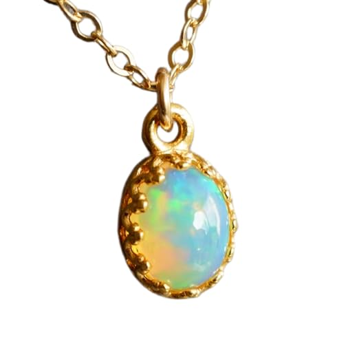 Pendentif opale naturelle Welo et collier en argent 925 LKBEADS