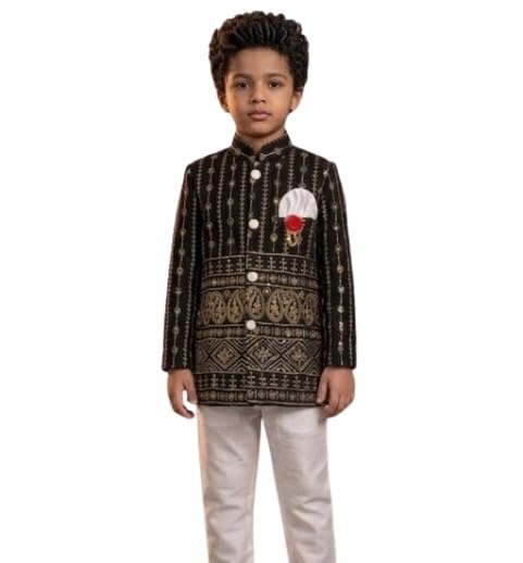 Image of Kid Boy's Ethnic Stylish Suit Set| Comfortable, Breathable, Lightweight, Skin Friendly|SL 134