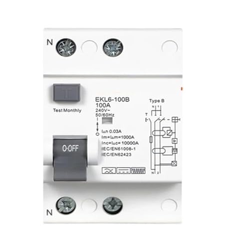 Disyuntor de corriente para Evse proteccion contra fugas a tierra de 63A 2P