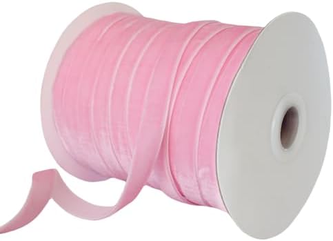 Amazon.com: Abbaoww 50 Yards Vintage Pink Velvet Ribbon 3/8 Inch for ...