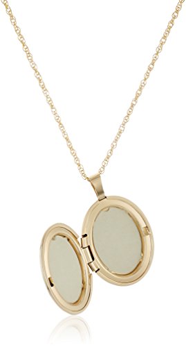 Amazon Essentials Yellow 14K Gold-Filled Oval Locket with 0.02 cttw Diamond-Accent, 20" (previously Amazon Collection)2