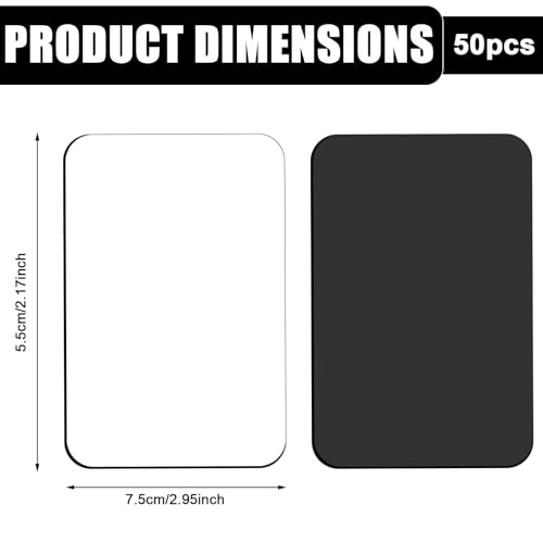 50 Stück Sublimations Magnet Rohlinge, 5.5×7.5cm Blanko Kühlschrank Magnete, DIY Dekorative Quadratische Magnete Selbst Gestalten, Magnetisch Aufkleber für Whiteboard Büro Wand Tür Dekorativ
