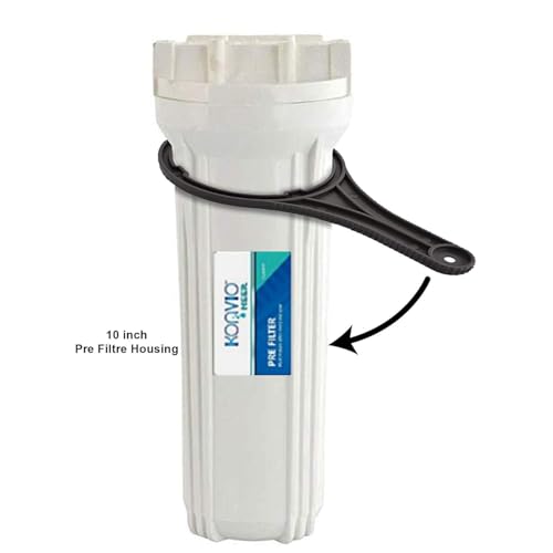 Image of CAPITAL 10 Inch Spun Filter 5 Micron | Pre Filter Cartridge for RO Water Purifier | Pack of 4 with Spanner | Sediment Mud Filter RO UV UF Water System Spare Parts